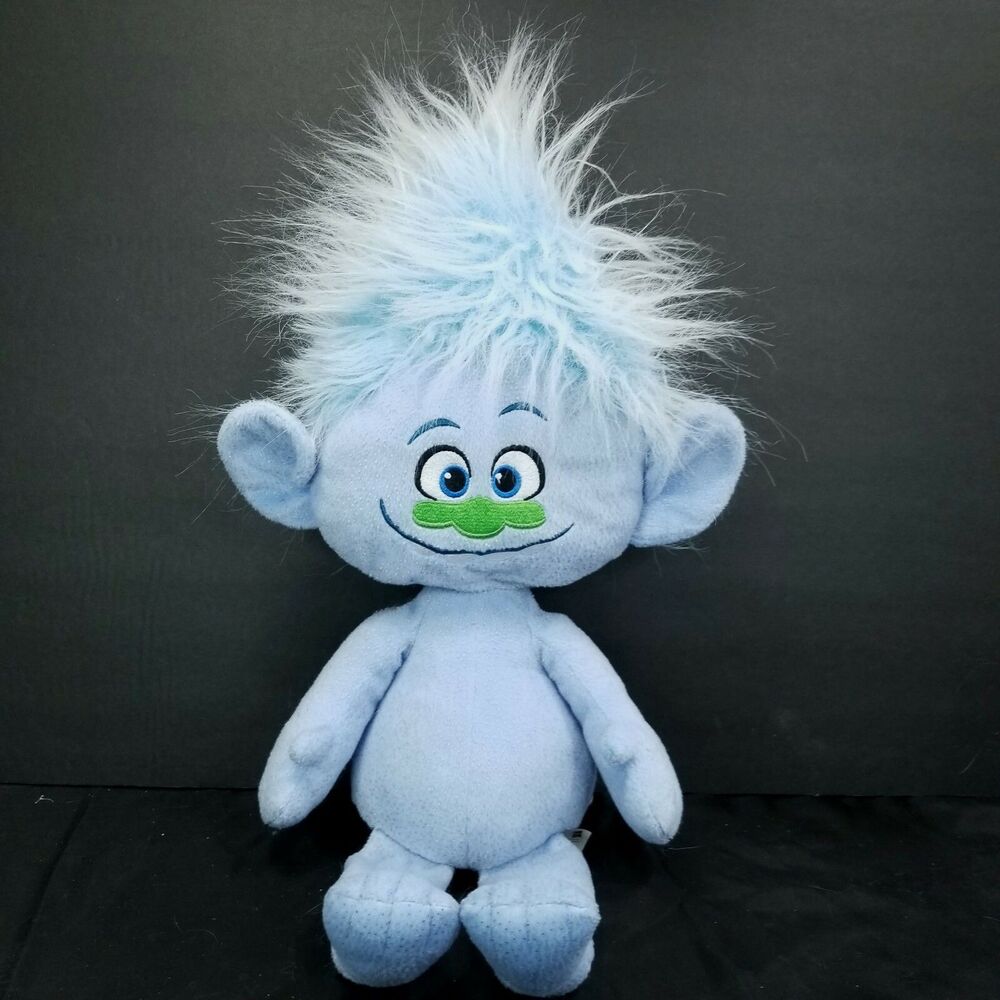 Dreamworks Plush Blue Trolls Guy Diamond Blue Shiny 21" Large Soft Hasbro Giant